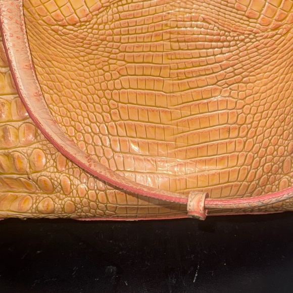 Brahmin Light Brown Croc-Embossed Tote - Picture 8 of 16